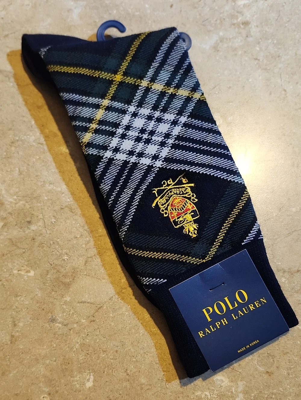 Polo Ralph Lauren Crest Plaid Dress Socks